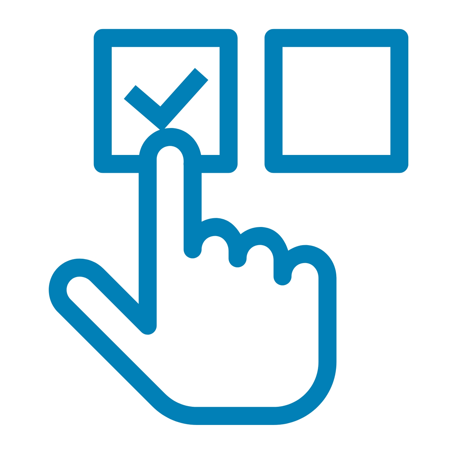 Hand Checking Box Icon