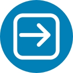 Square Icon With Arrow Pointing Right